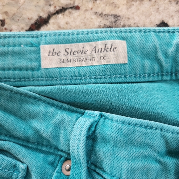 AG Adriano Goldschmied the Stevie Ankle 26R Aqua Jean! Super Cute!! - Picture 3 of 5